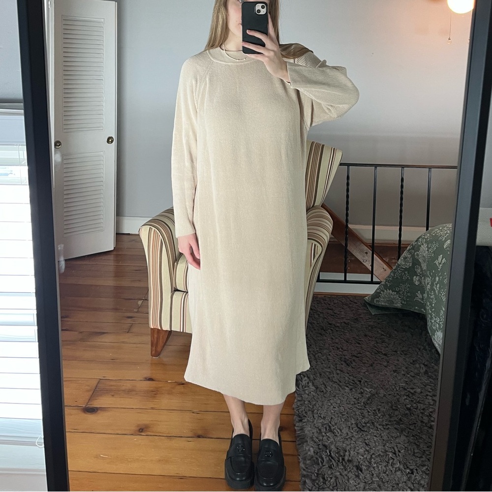 Free People Beach cream knit maxi dress